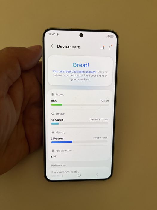 Samsung S25 256GB 100% bat