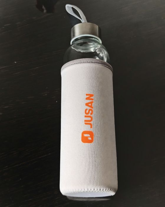 Бутылка для воды, стеклянная с крышкой