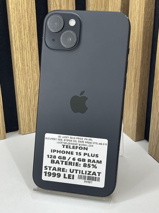 Iphone 15 Plus 128Gb 85% baterie Garantie / Factura #59307