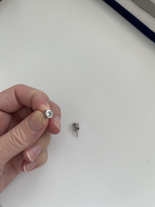 Пусеты-гвоздики  серебро