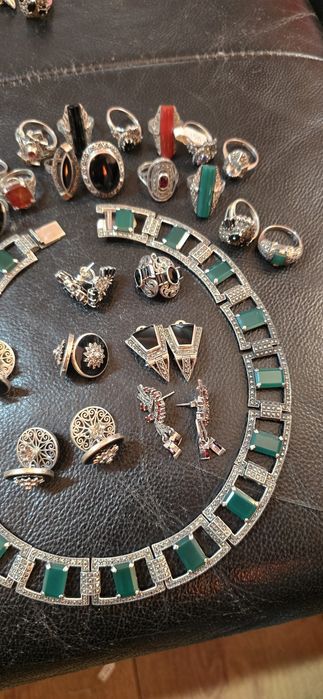 Cercei din argint cu onix