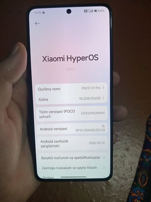 Poco x7 pro 5G telefon