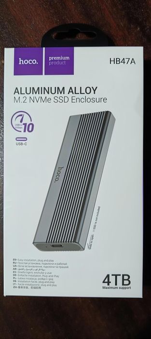 Корпус для M.2 NVMe SSD → USB | Алюминиевый | Внешний SSD