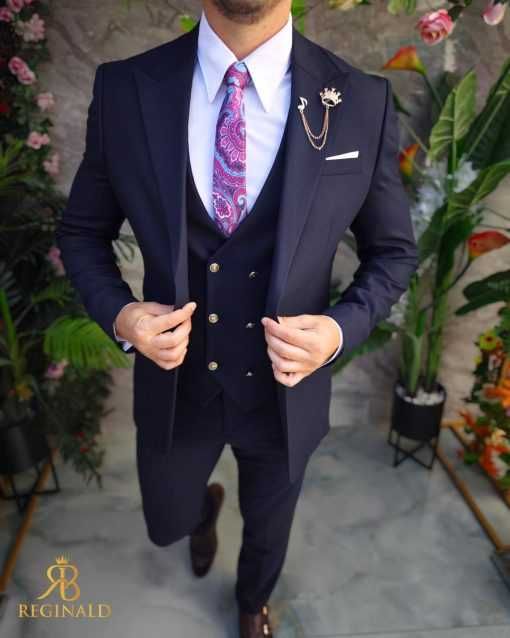 Costum de bărbați, Bleumarin: Sacou, Vesta si Pantalon