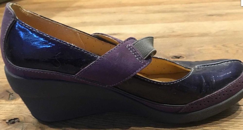 Clarks ‘Unstructured’- кожа, лачени, лилави - №40