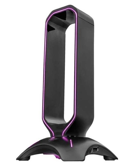 Светеща стойка за слушалки Trust - GXT 265 Cintar, RGB, черна