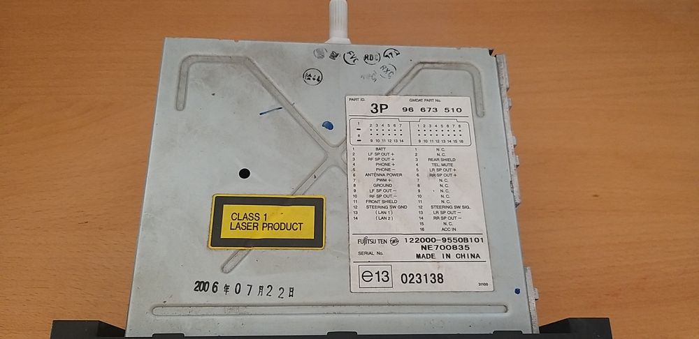 Radio chervolet captiva