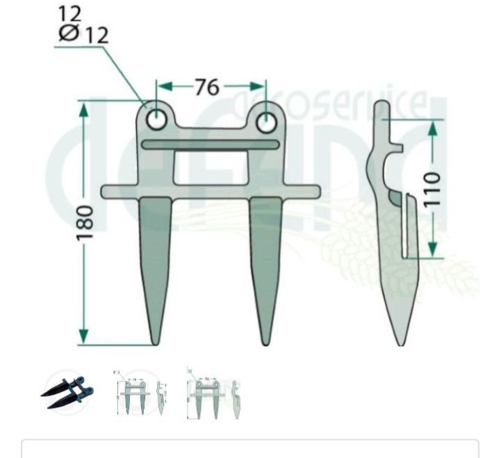 Degete duble Forged pentru combina