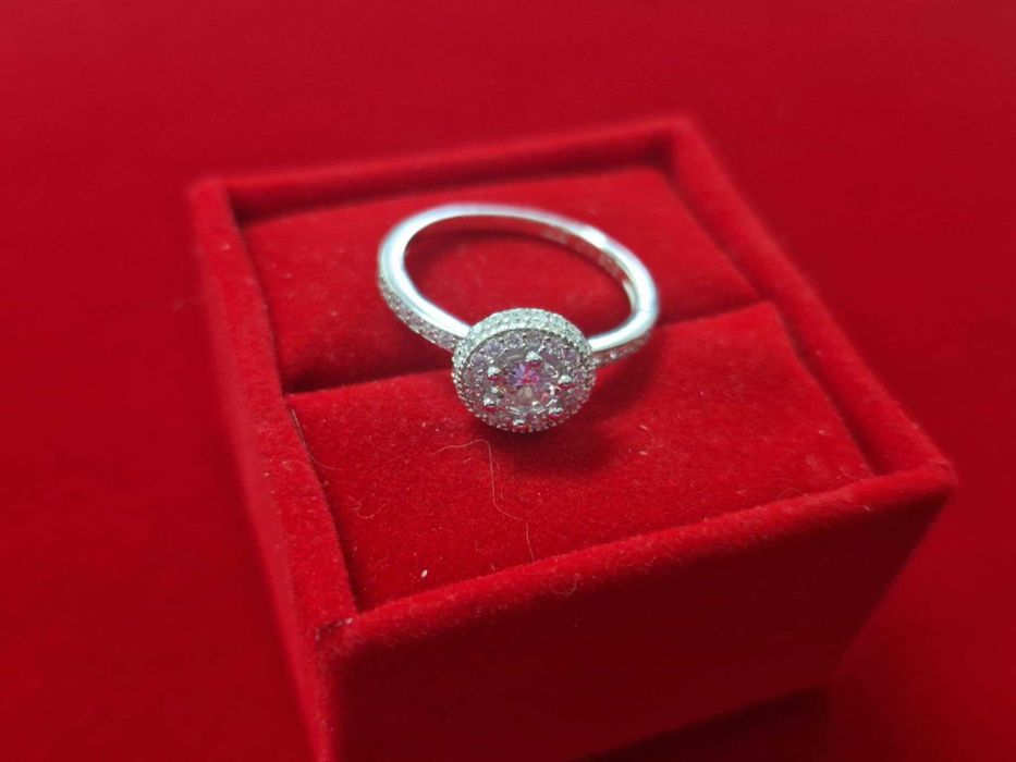 AG139,inel argint 925,nou/marcat, ideal logodna, regal, zirconii albe