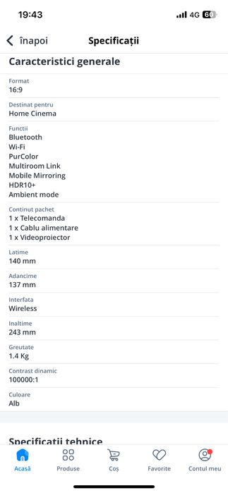 Videoproiector portabil Samsung Gen2 Full HD Nou Sigilat !