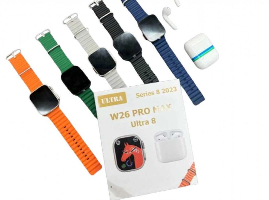 Комплект Smart часовник + TWS слушалки W26 Pro Max ULTRA