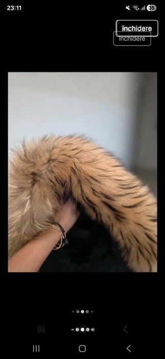 Geaca blana naturala super calduroasa