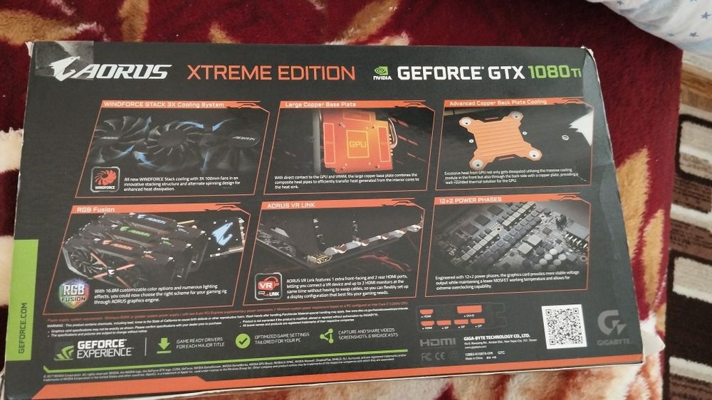 Продам Gigabyte AORUS GTX 1080 Ti 11GB | Идеальные температуры 60°C |