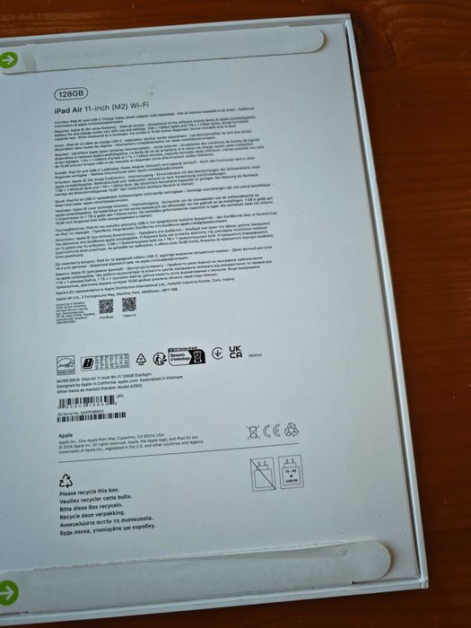Apple Ipad Air 11 inch M2 128 GB starlight tablet таблет НОВ ЗАПЕЧАТАН