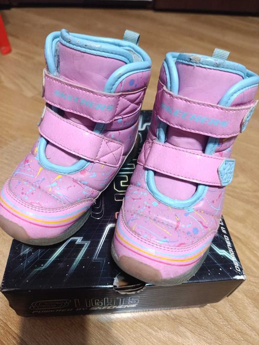 Ghete Skechers roz, Illumi-Brights marimea 24