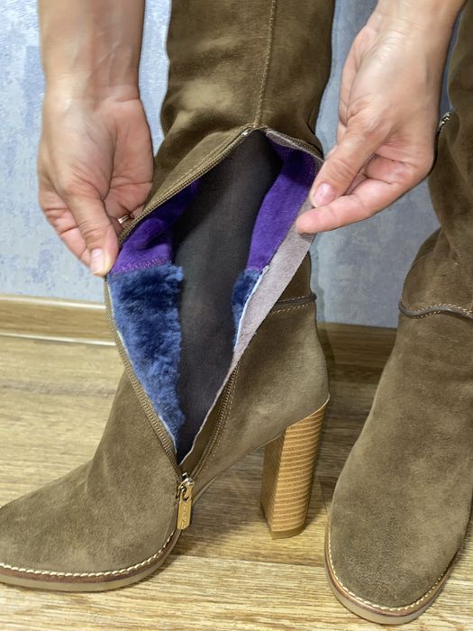 Зимние сапоги ботфорты