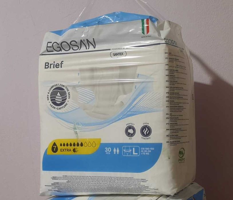 Scutece Adulti EGOSAN 7 Picaturi Extra 30 Bucati pachet