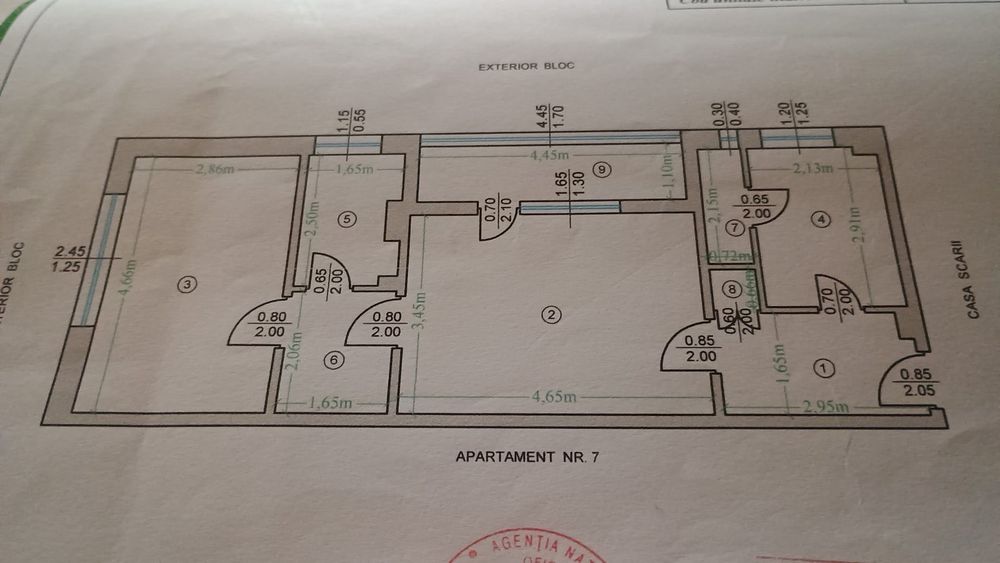 Proprietar vând Apartament 2 camere, Bacău - 55 mp, etaj 1,  zona Orizont