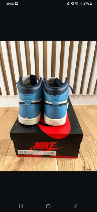 Papuci Nike air albi/ albastri