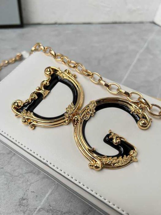 Geanta Dolce Gabbana Girls alb, 21 cm, Premium