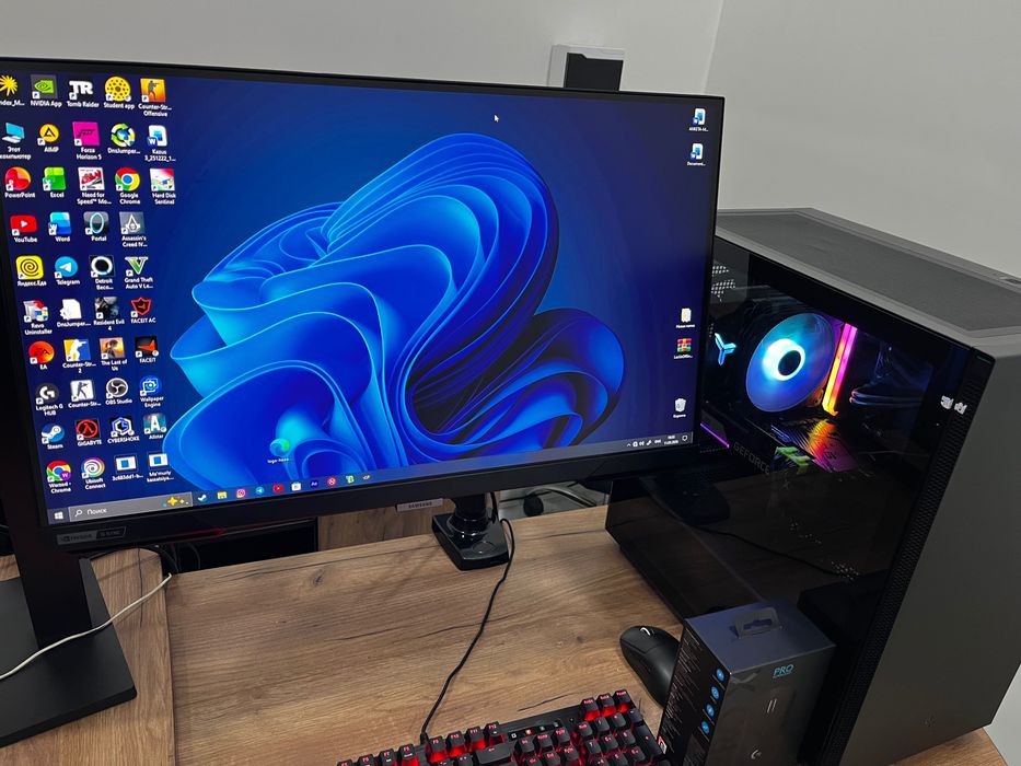 Игровой компьютер DDR4 32Gb / RTX3070 / монитор Odissey 27 240 герц