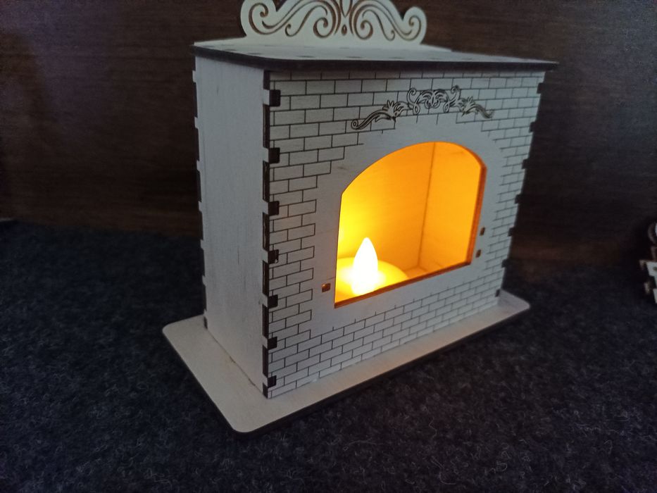 Декоративна камина за изкуствени чаени свещи