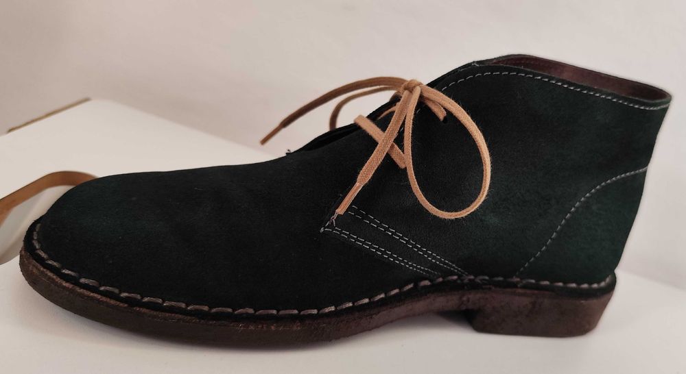 Ghete chukka 39 plain toe suede Lav Artigianale piele naturala moale