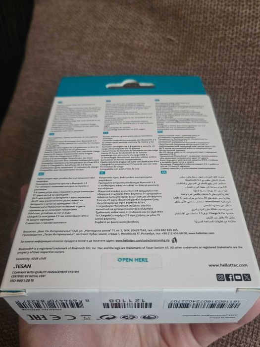 Чисто нови безжични слушалки ttec bluetooth, TWS, бели