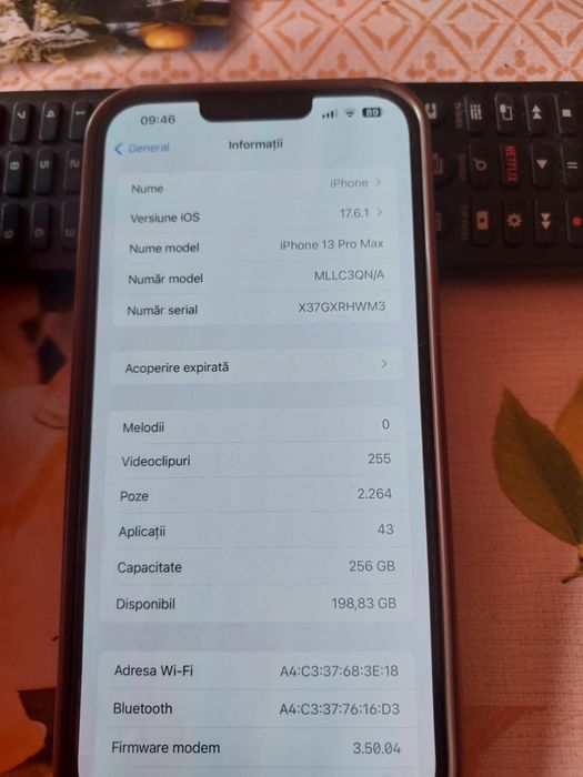 Vand iphone 13max pro max /256gb