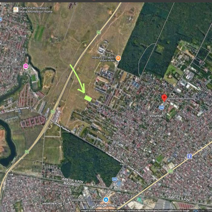 Teren de închiriat în zona Pipera 5000 mp dublă deschidere, A3 la 5 mi