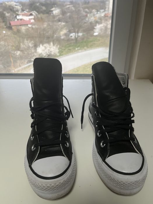 Високи кожени дамски кецове Konvrerse