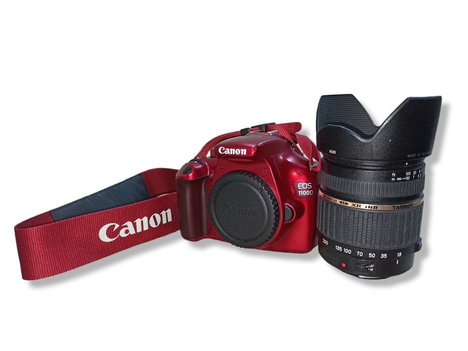 Продам Canon 1100D с мощным объективом TAMRON 18-200 mm