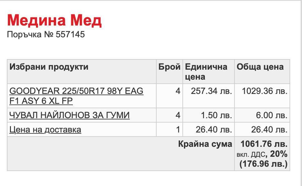 Комплект летни гуми с джанти от Audi, 225/50 R17