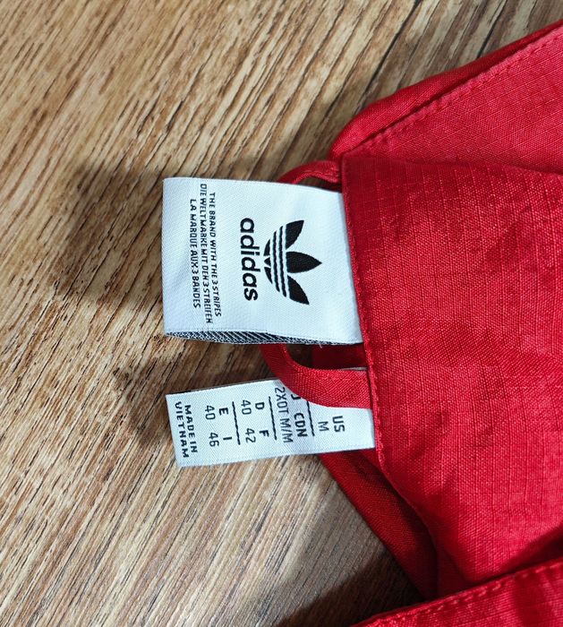 ADIDAS Дамски Анорак Червено яке туника Windbreaker размер UK 14 / L