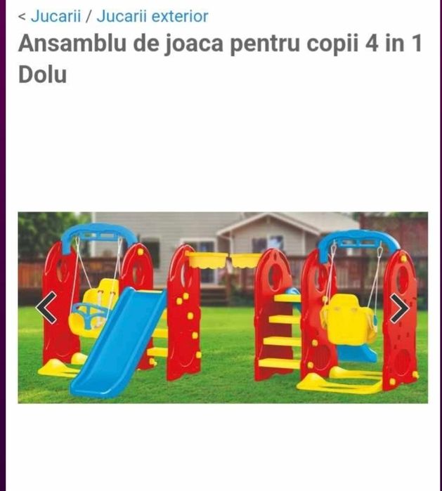 Ansamblu loc joaca tobogan leagan cos baschet