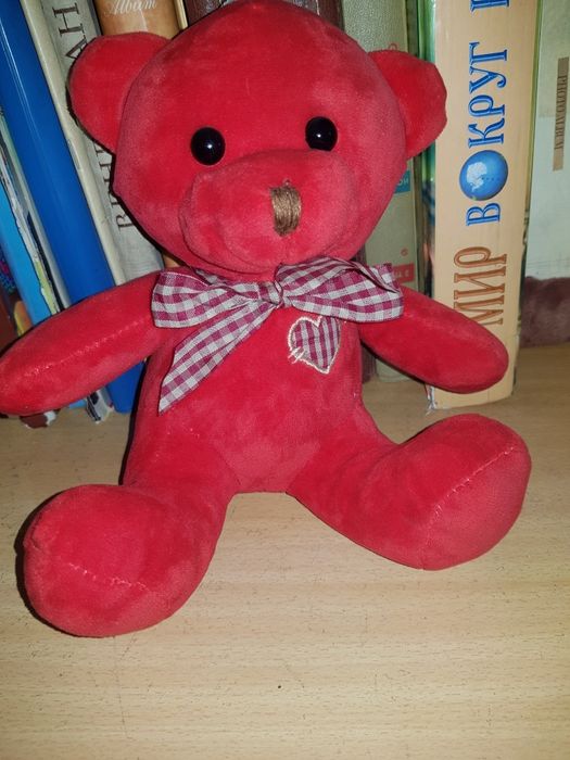 Игрушка влюблённая мишка с липкой