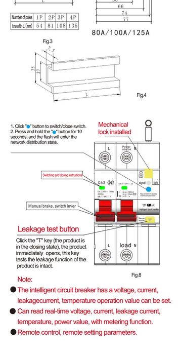 TOMZN TOB1S-63M TUYASmartlife WIFI смартметър RS485