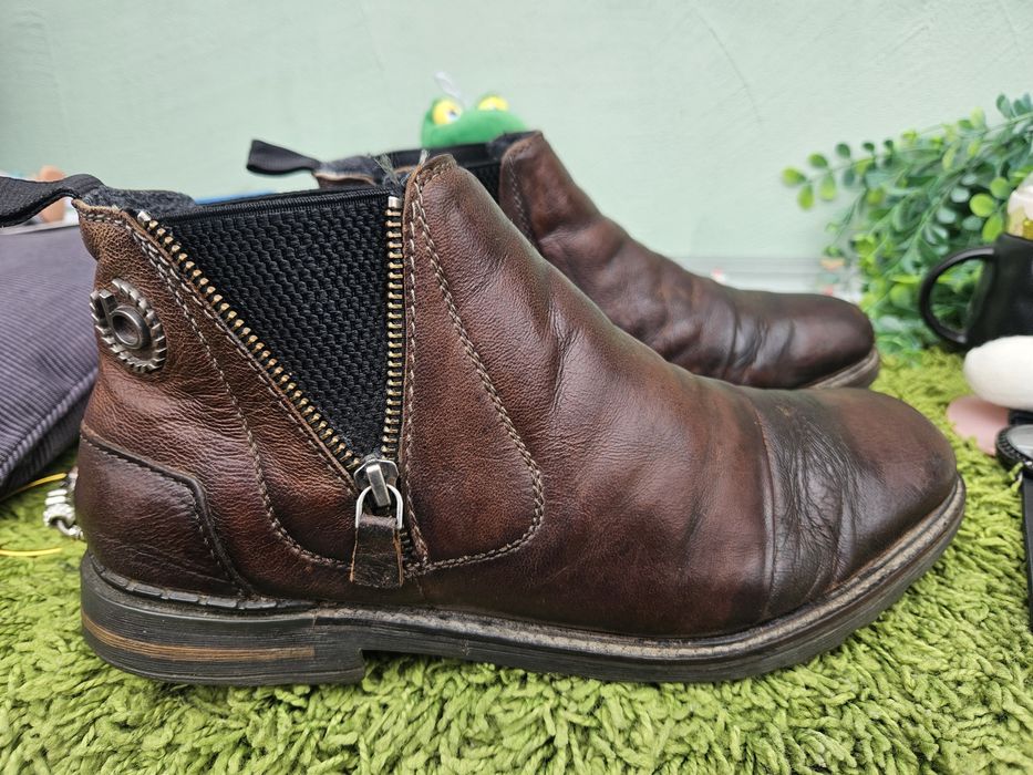 Bugatti мъжки боти от кожа N43