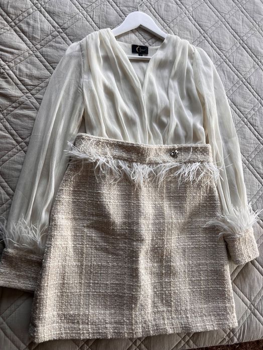 Официален дамски сет от пола и риза Christine Fashion