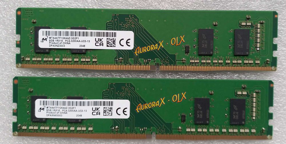 Memorie 8GB DDR4 3200 MHz PC desktop marca Micron, posibil kit 16GB din 2x 8GB
