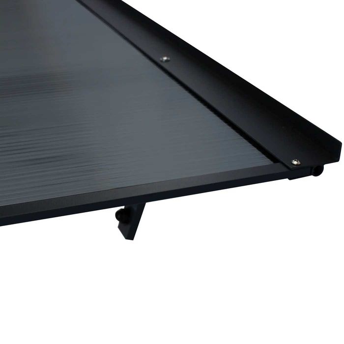 Copertină BODO PRO Alu cu jgheab + Policarbonat  120x90-160x90