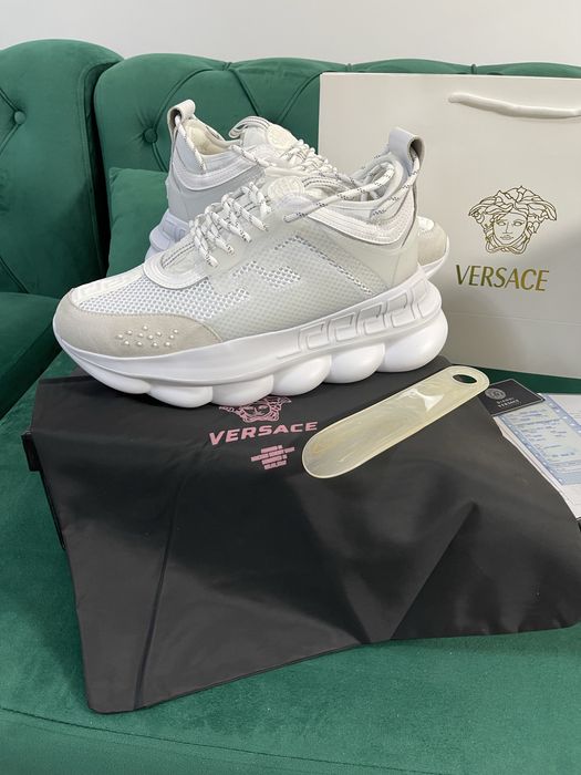 Adidasi Versace Chain Reaction piele naturala Full Box colectie noua