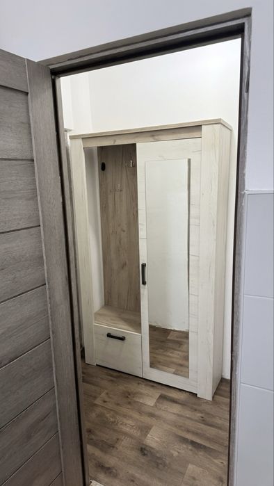 Cuier Hol cu Oglindă și Pantofar