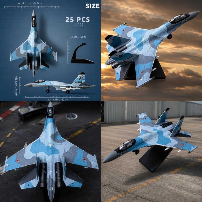 Macheta Avion Su 35S/Su 35/Su 25/B2 Spirit 22cm/27cm