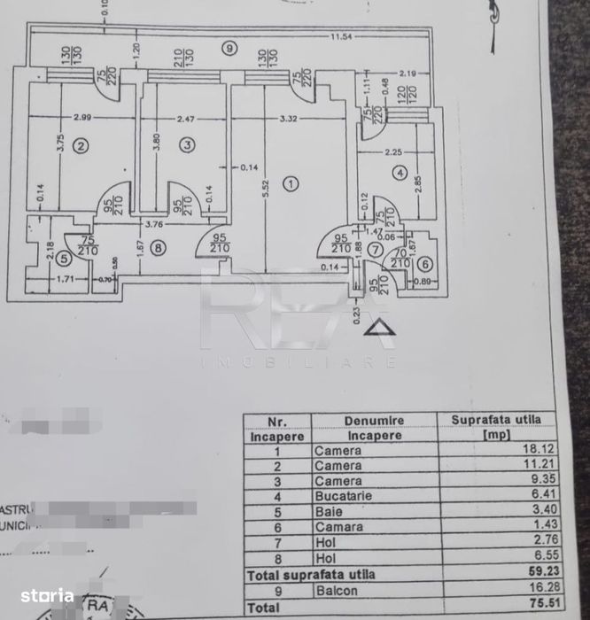 3 camere, et 1/10, 76mp, anvelopat-Gorjului/Veteranilor
