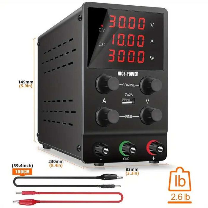 Новый лабораторный БП - 30V -10А-в упаковке-с гарантией-доставка