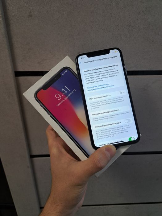 iphone X память 64gb Face id ишлиди коробка документ