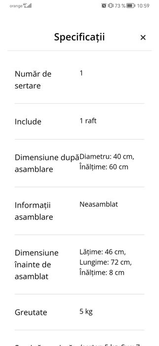 Set noptiere lemn masiv albe jysk
