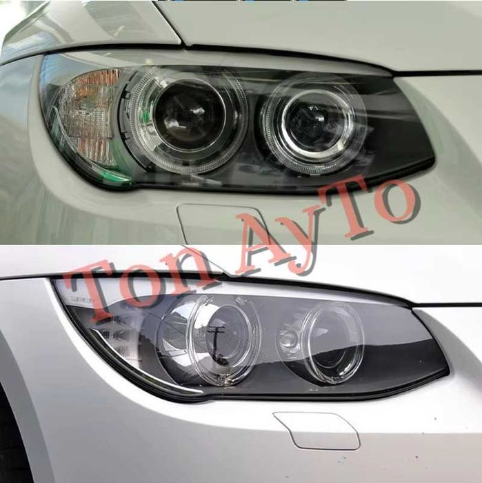 Капаци Стъкла Фарове БМВ Е92 Е93 Фейслифт BMW E92 LCI Coupe / Cabrio 2010 -2013 Стъкла Фарове Капаци Комплект