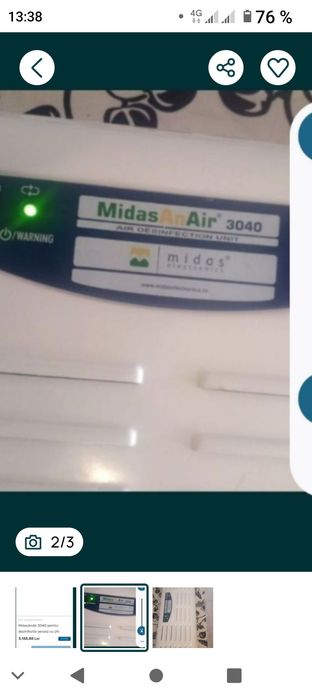 Vand aparat pentru dezinfecție aer midas